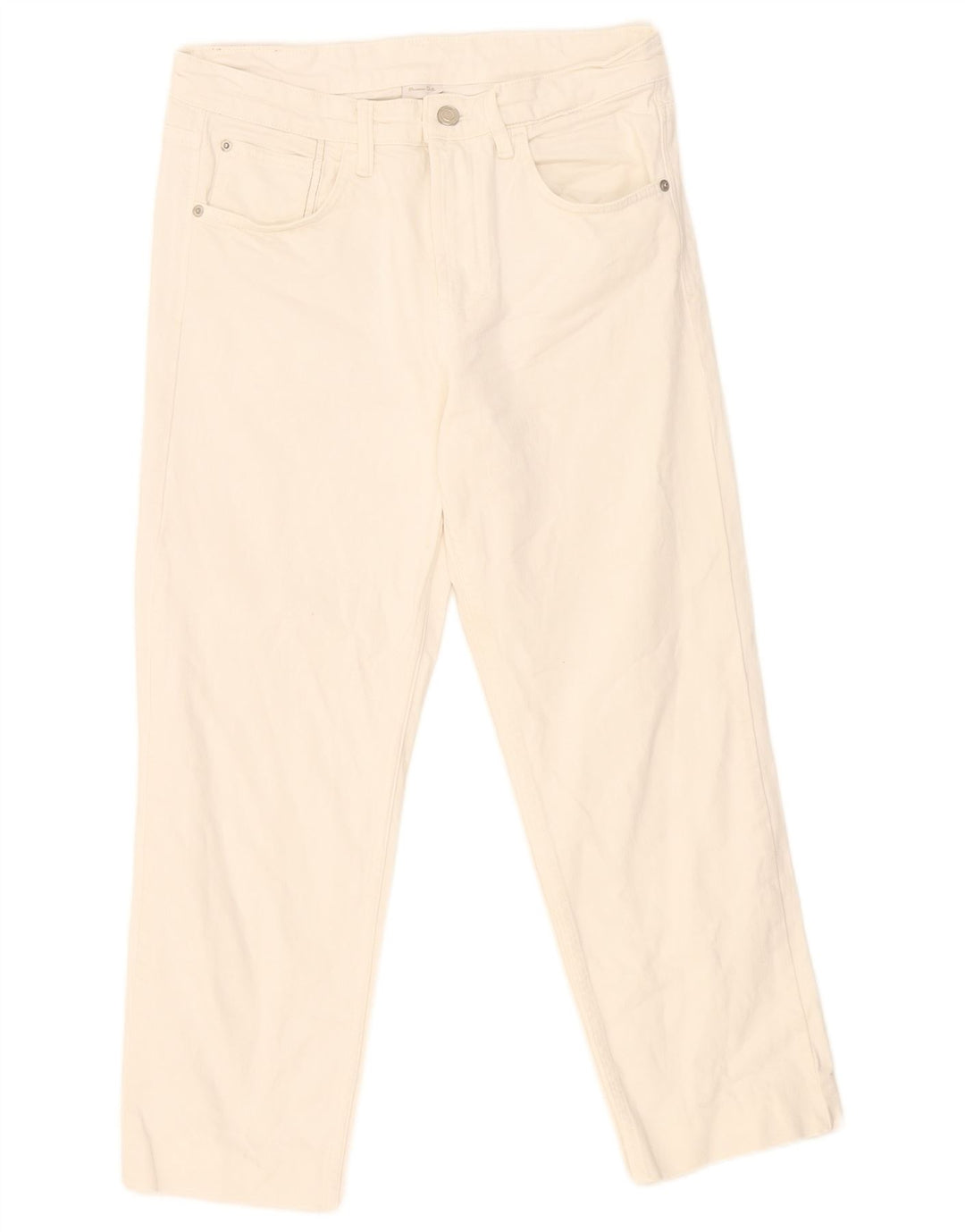 Jeans corti da donna Massimo Dutti EU 40 medio W30 L24 bianco