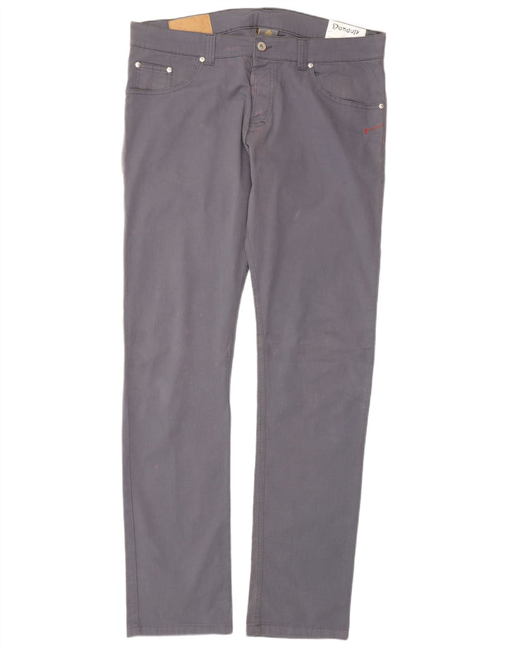 DONDUP Pantaloni Casual Slim da Uomo W38 L34 Cotone Grigio