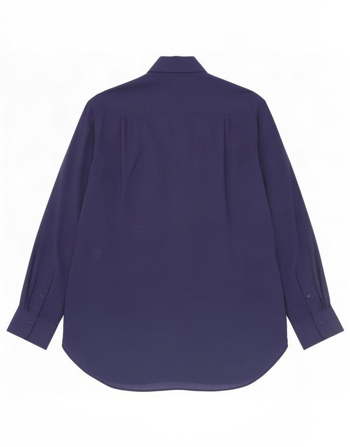 Camicia oversize lunga da donna di Massimo Dutti UK 10 Small Lyocell blu navy