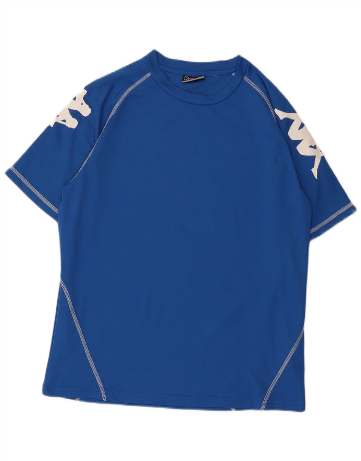 T-shirt grafica da uomo Kappa Top grande blu in poliestere