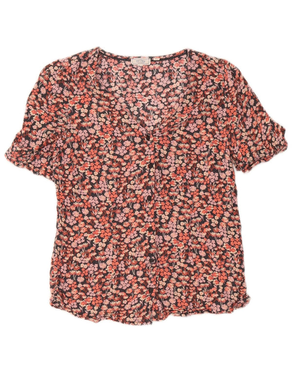 Camicia a maniche corte da donna Fat Face Camicetta UK 8 Piccolo floreale multicolore