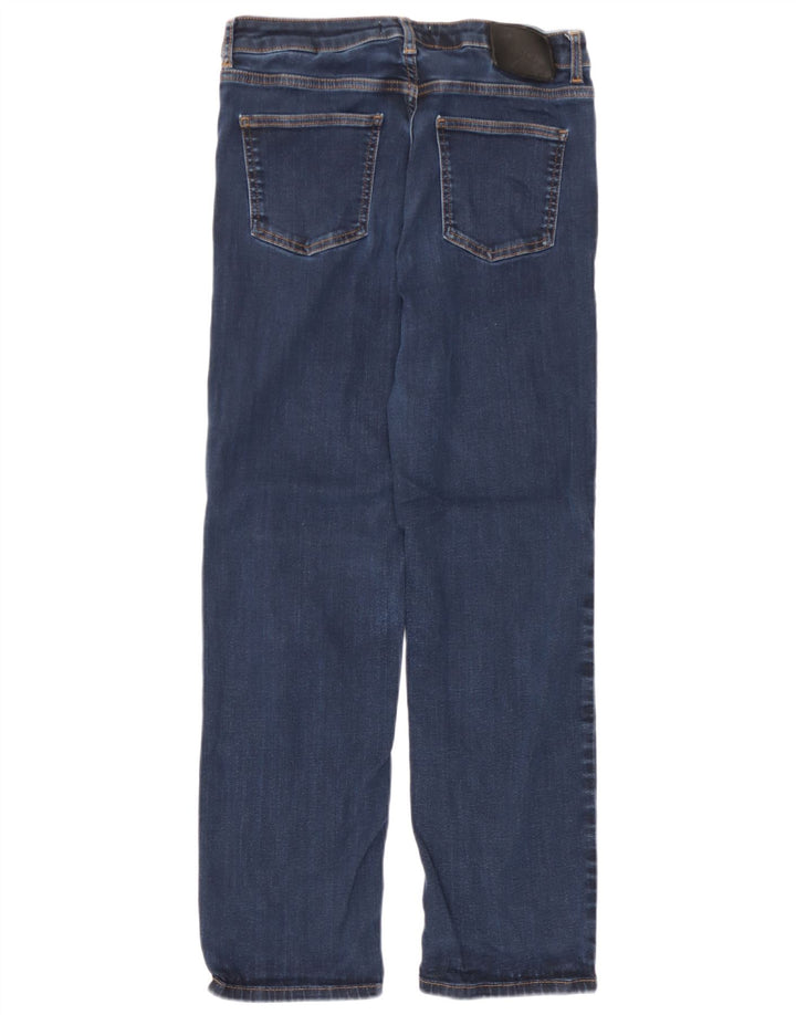 Jeans dritti da donna Marks & Spencer UK 12 medio W30 L27 cotone blu navy