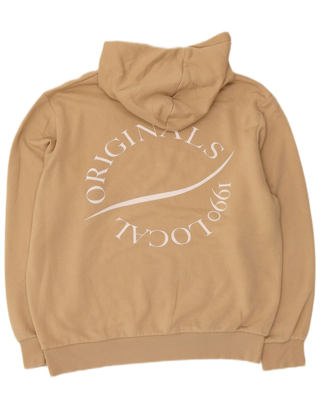 Jack & Jones Felpa con cappuccio grafica da uomo in cotone beige medio