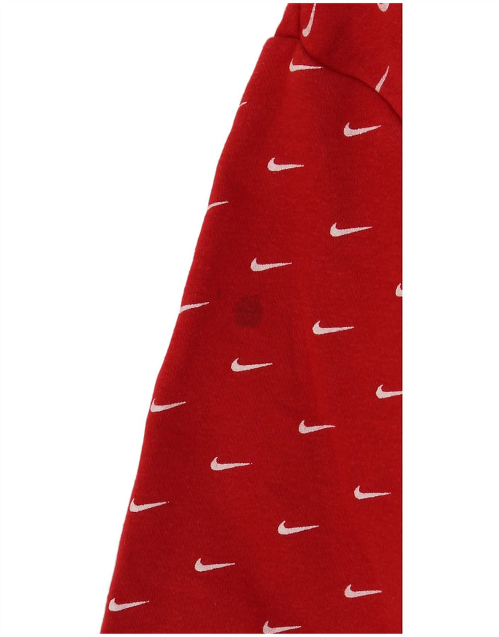 Felpa con cappuccio da bambino Nike 6-7 anni in cotone rosso