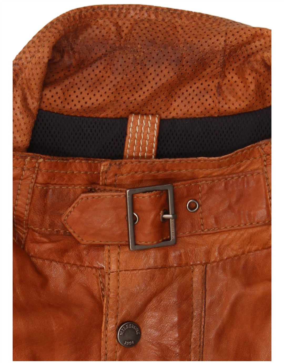 Giacca in pelle da uomo Milestone EU 50 Large Marrone
