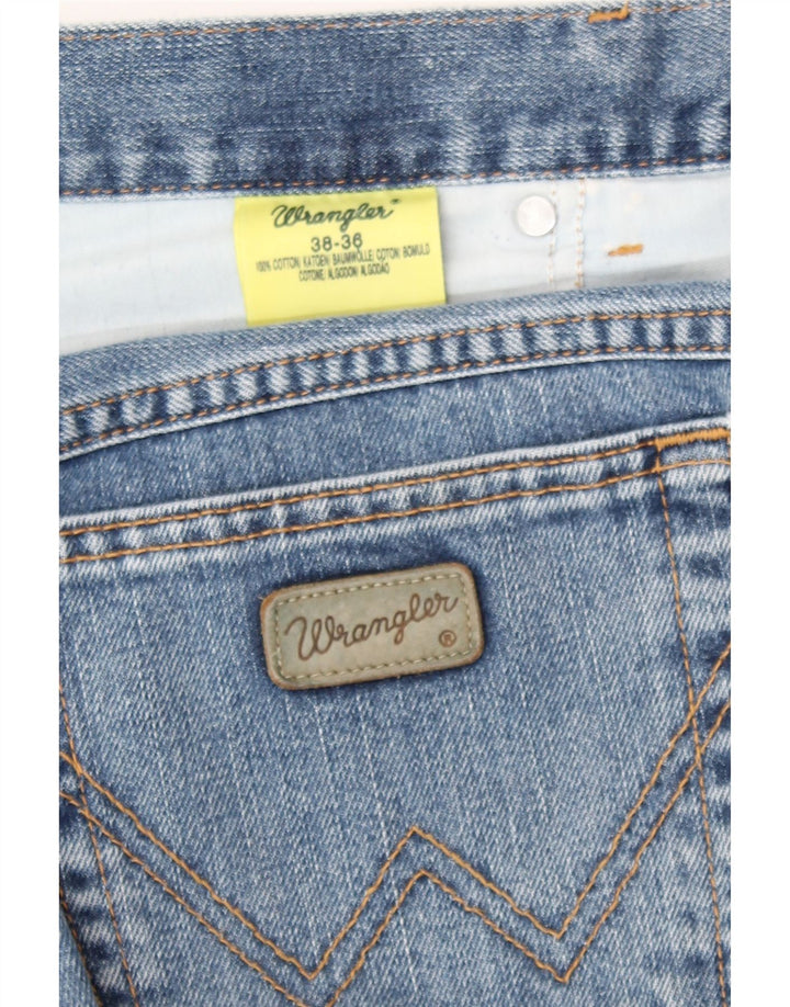 Jeans dritti da uomo Wrangler W36 L32 cotone blu classico