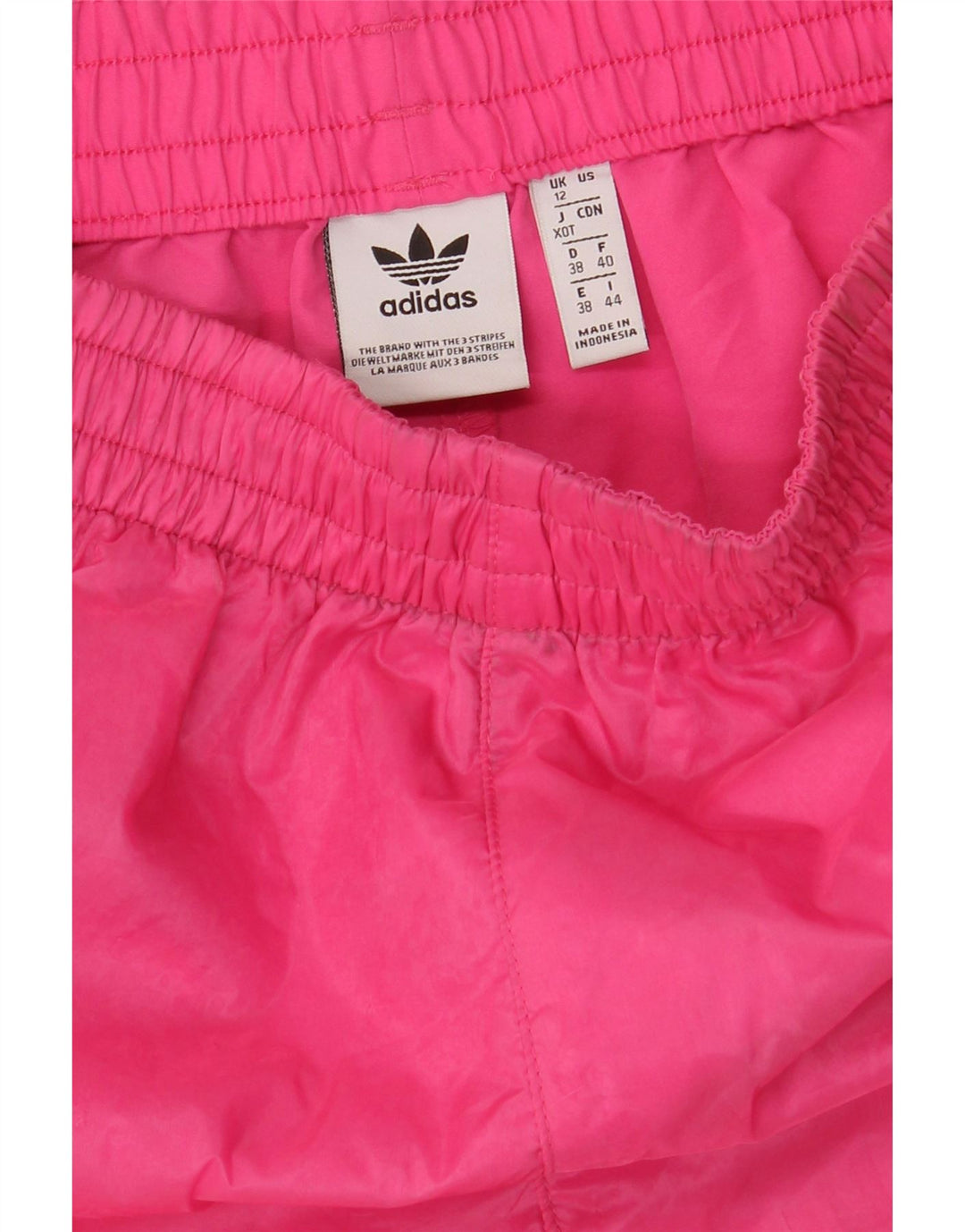 Pantaloncini sportivi Adidas da donna UK 12 poliestere rosa medio
