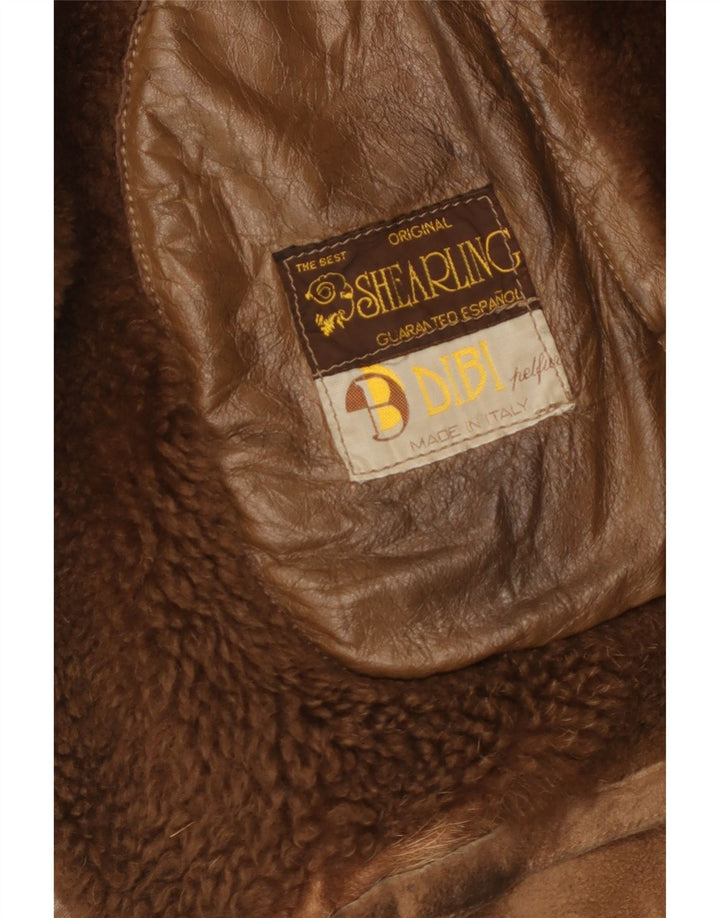 Cappotto in shearling da uomo Dibi UK 38 Shearling marrone medio