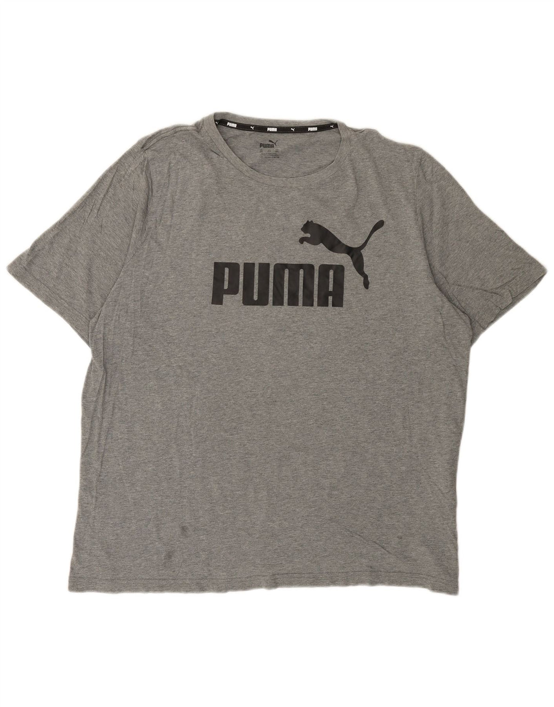 T-shirt grafica da uomo Puma Top 2XL cotone chiazzato grigio