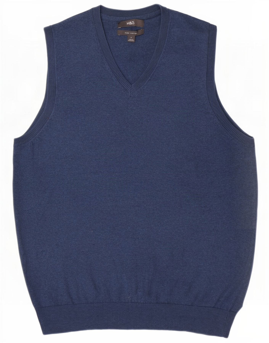 Canotta da uomo Marks & Spencer in cotone blu medio