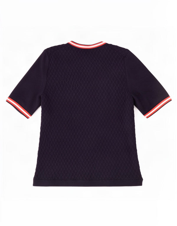 Camicetta da donna Tommy Hilfiger Top UK 14 Large in viscosa blu navy
