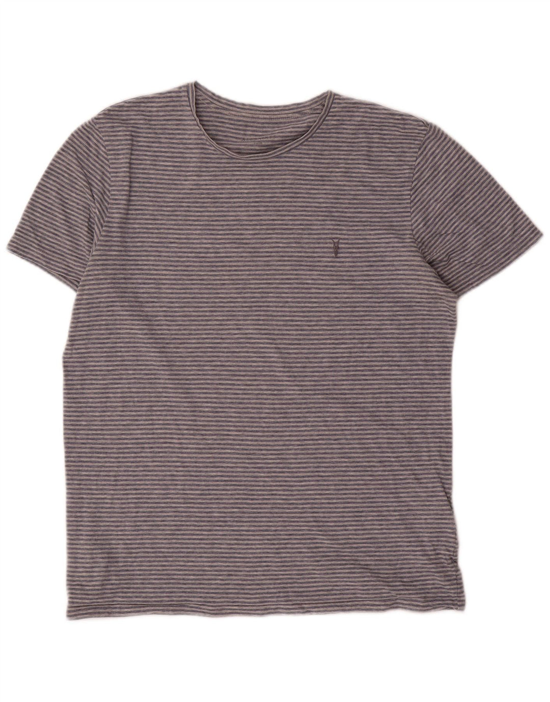 Maglietta da uomo All Saints Top a righe grigie grandi