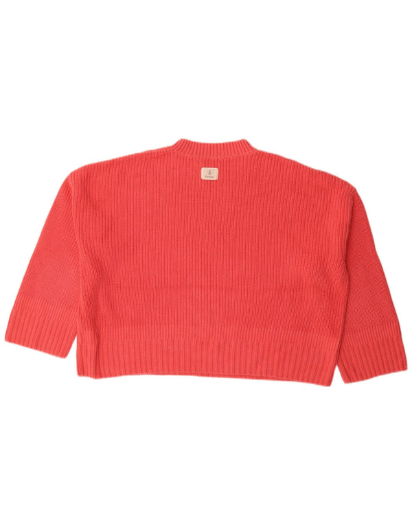 BARBOUR Maglione girocollo oversize da donna UK 12 Rosa medio
