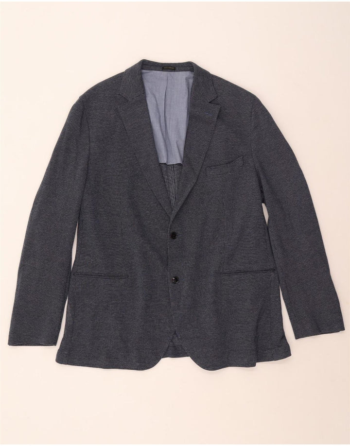 Giacca blazer da uomo a 2 bottoni Massimo Dutti EU 58 2XL cotone blu navy