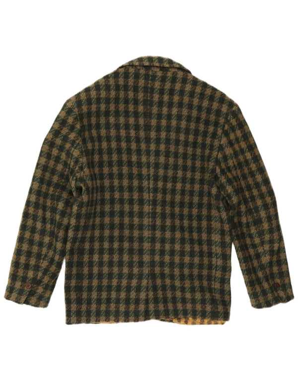 Giacca blazer da uomo a 2 bottoni DUK UK 38 verde medio a quadri