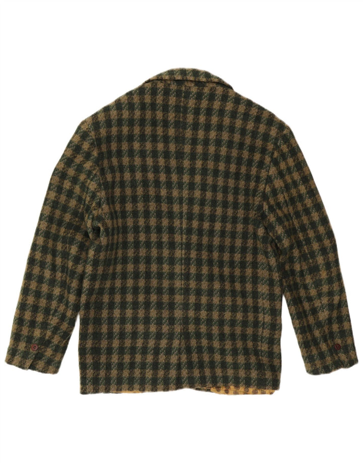 Giacca blazer da uomo a 2 bottoni DUK UK 38 verde medio a quadri