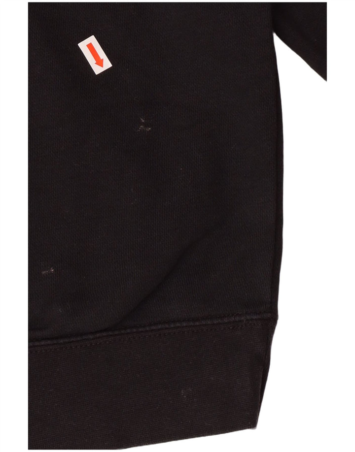 Felpa con cappuccio oversize da donna Nike UK 10 piccola in cotone nero