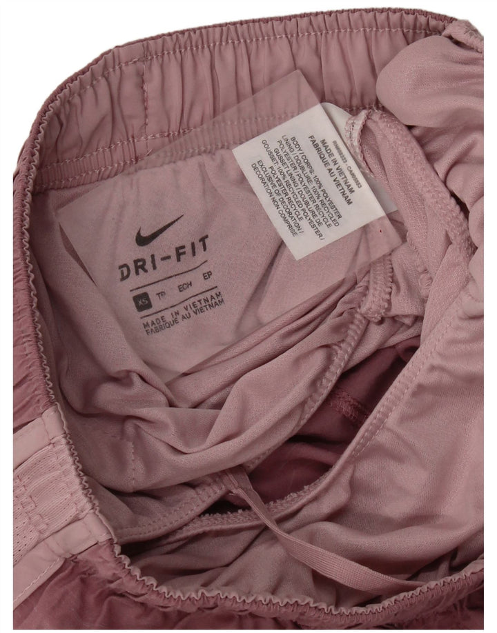 Pantaloncini sportivi Nike da donna Dri Fit UK 4 XS poliestere color block viola