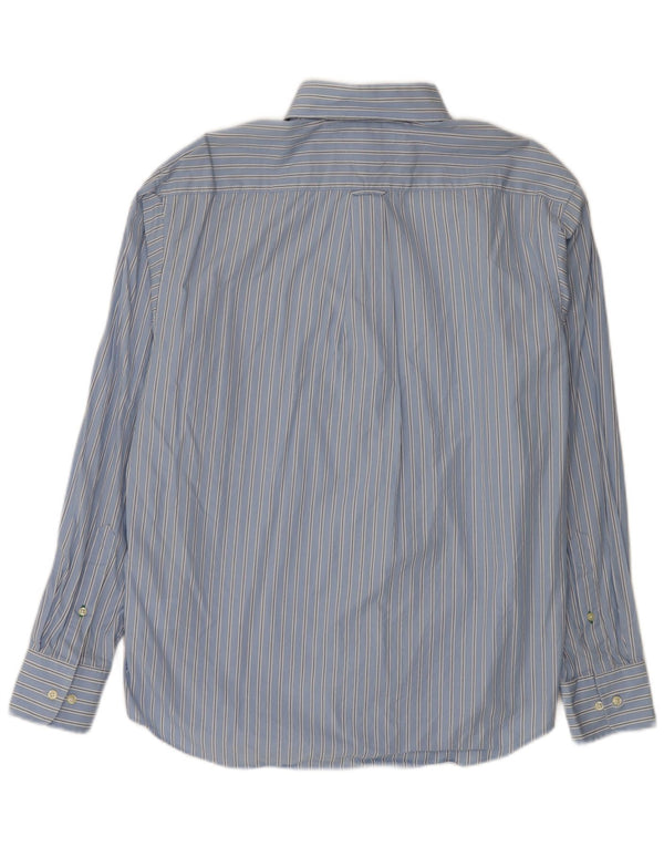 Camicia da uomo Tommy Hilfiger taglia 16 grande cotone a righe blu