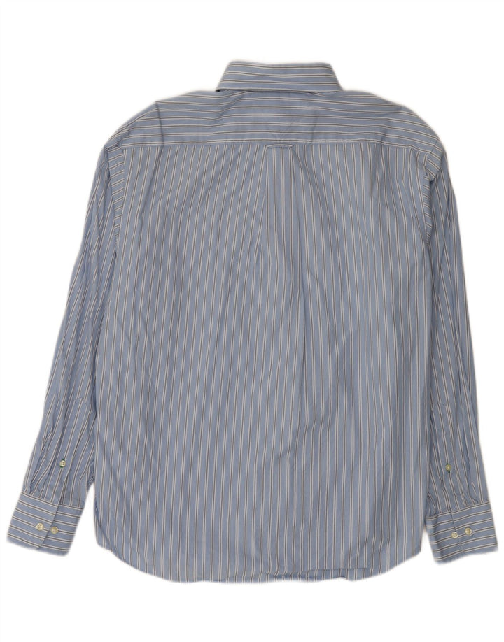 Camicia da uomo Tommy Hilfiger taglia 16 grande cotone a righe blu