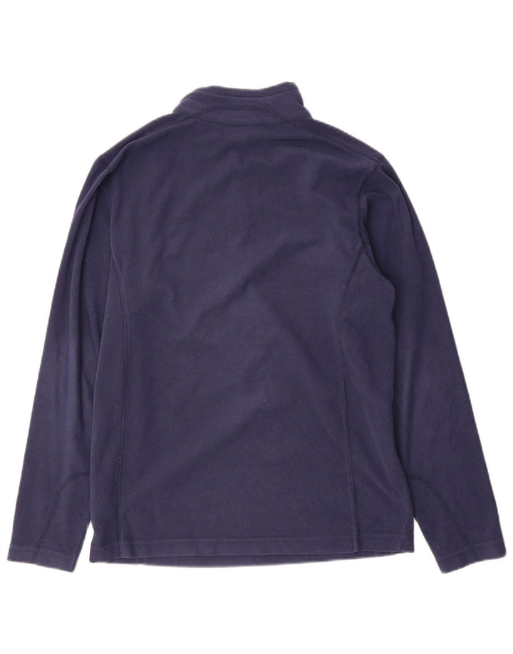 Maglione in pile da uomo Columbia con zip e collo piccolo in poliestere blu navy
