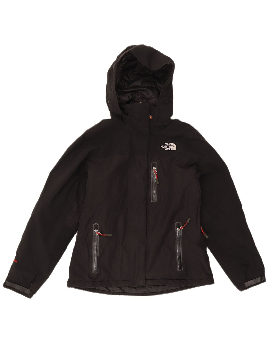 Giacca antipioggia con cappuccio da donna The North Face UK 10 Small Nylon nero
