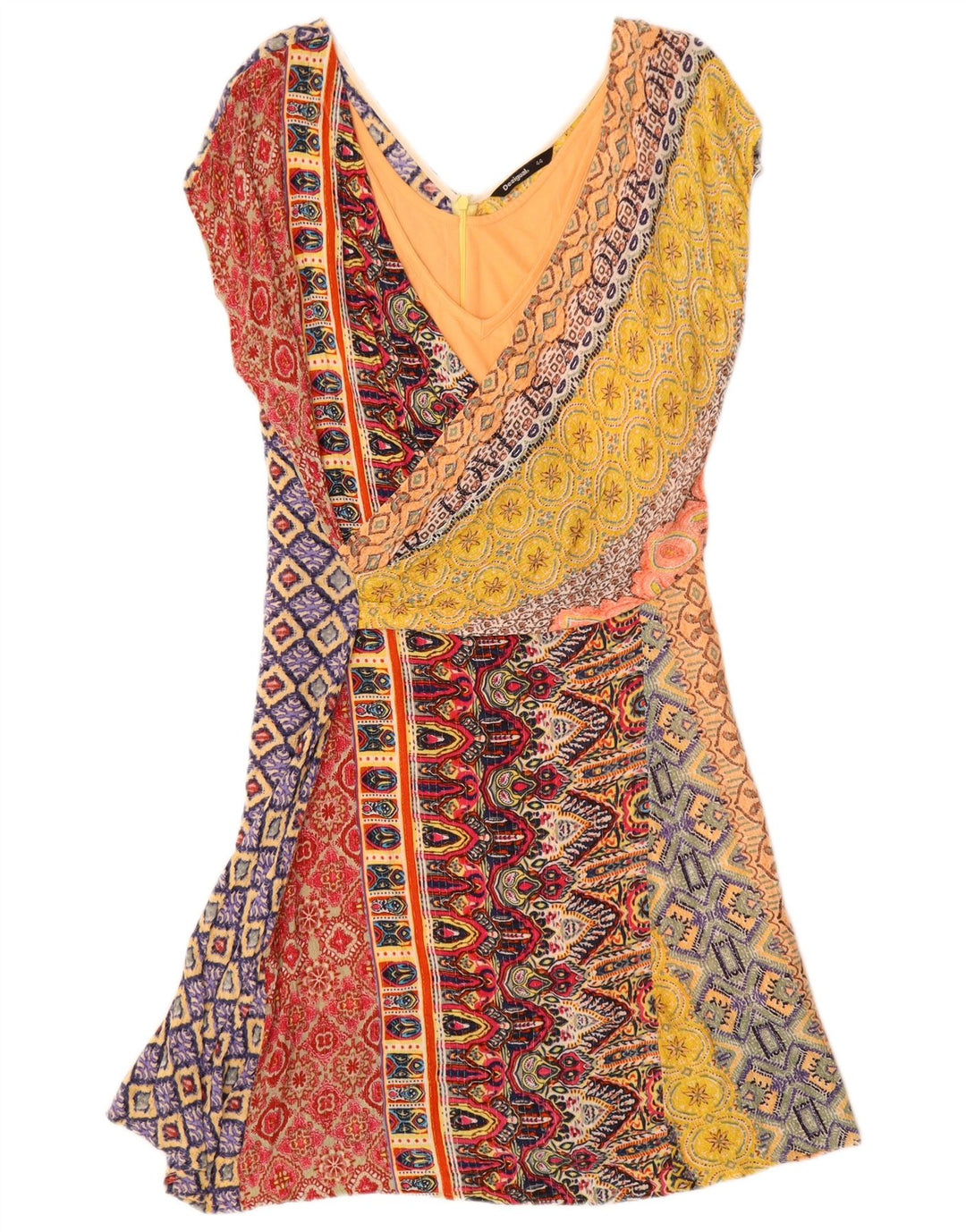 Abito Desigual da donna a linea A EU 44 XL multicolore geometrico