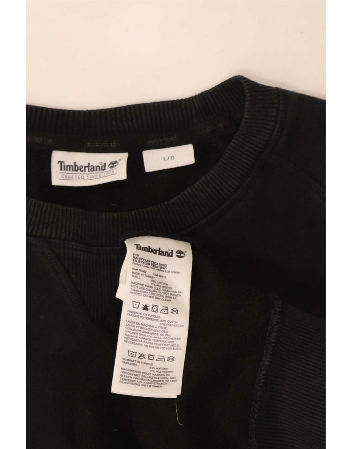 Timberland Felpa da uomo Maglione grande cotone nero
