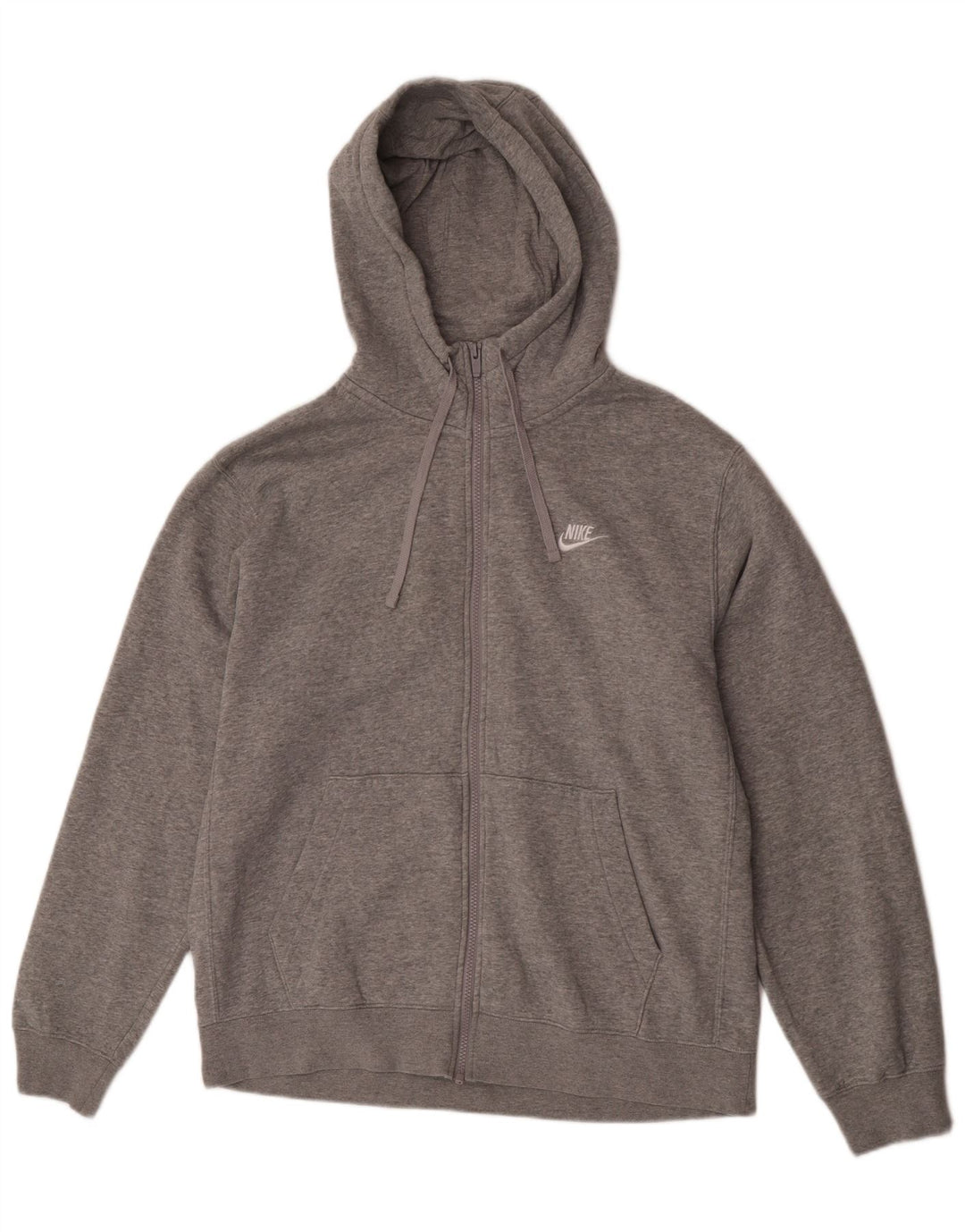 Felpa con cappuccio e zip Nike, vestibilità regolare, da uomo, grande, in cotone grigio