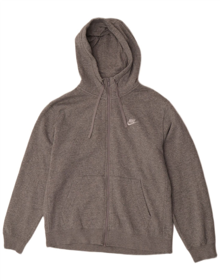 Felpa con cappuccio e zip Nike, vestibilità regolare, da uomo, grande, in cotone grigio