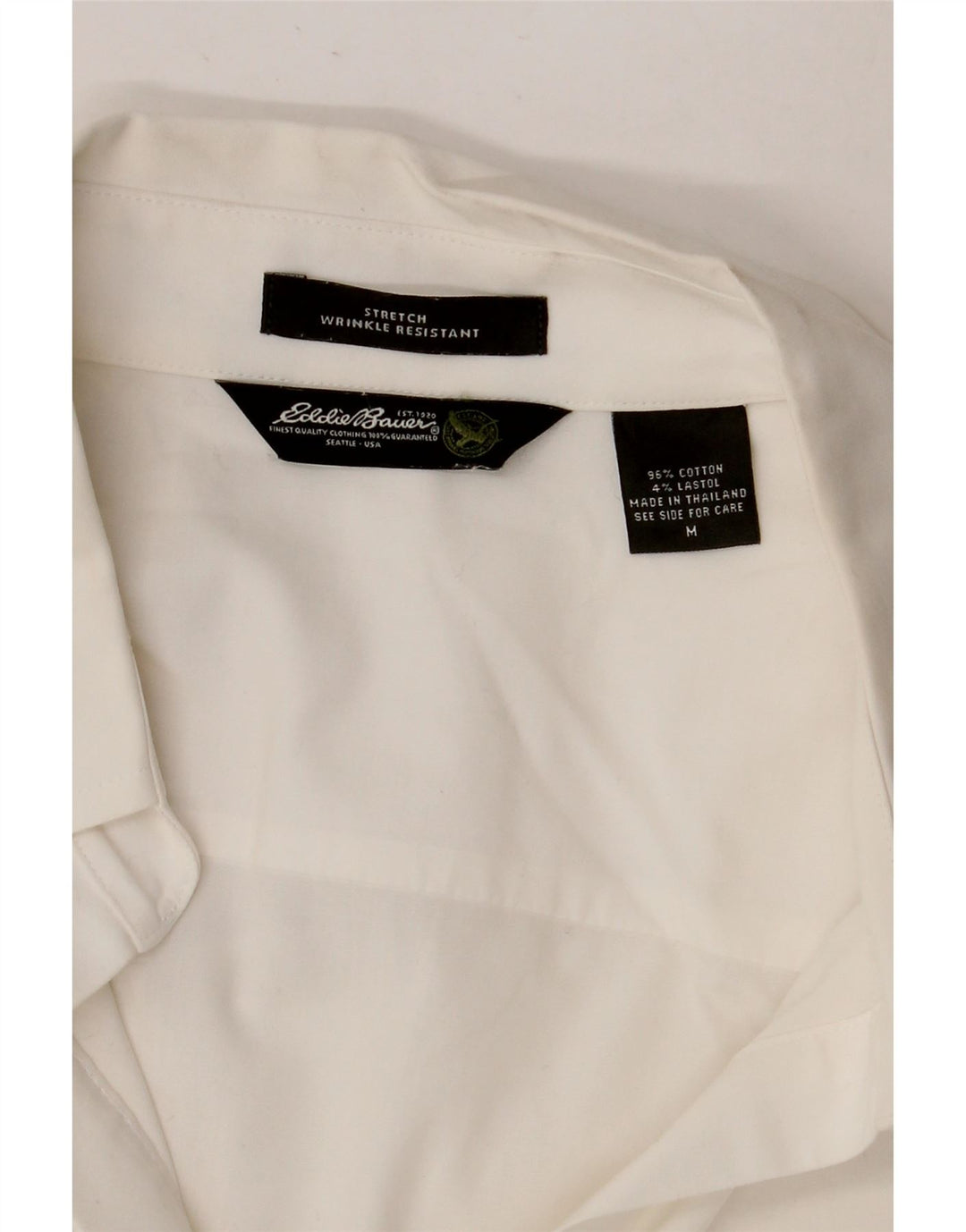 Camicia pullover con maniche a 3/4 da donna Eddie Bauer UK 14 Cotone bianco medio