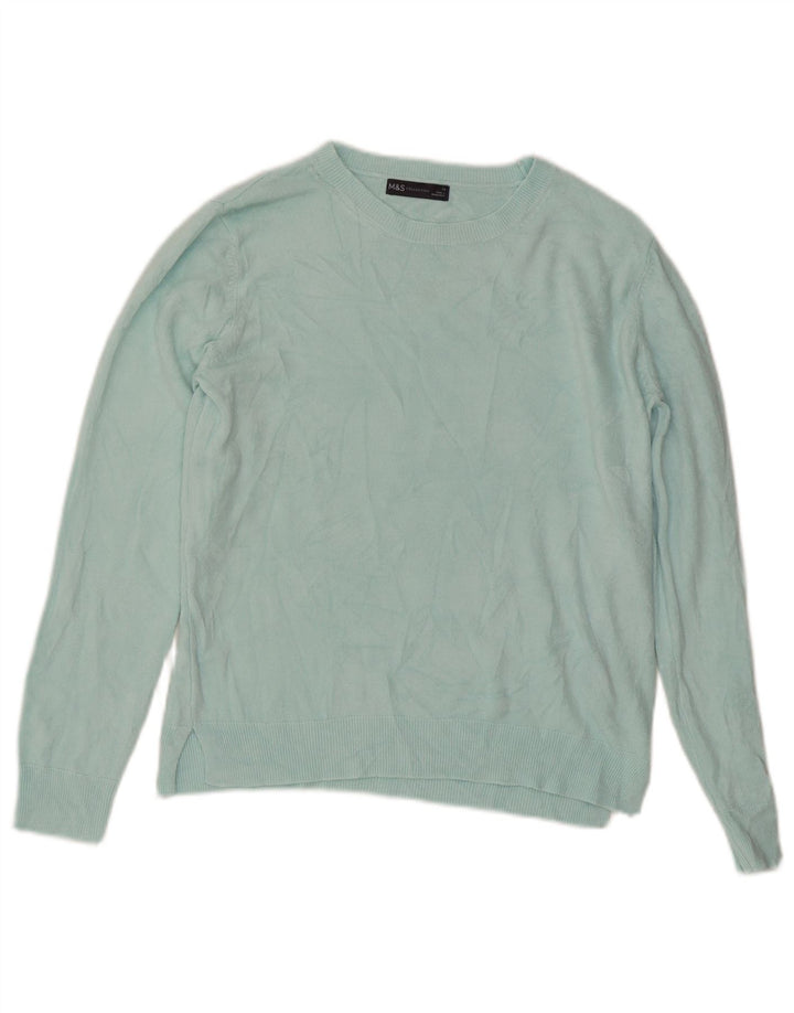 Maglione maglione con scollo a barca da donna Marks & Spencer UK 14 grande turchese