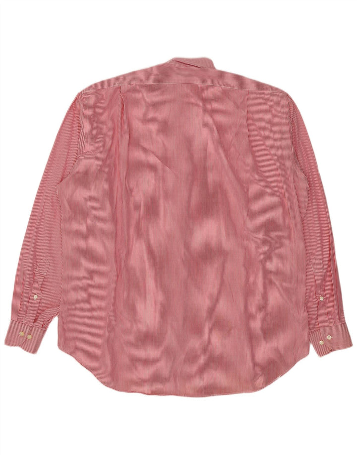 Camicia da uomo LANCETTI Taglia 43 17 XL Gessato rosso