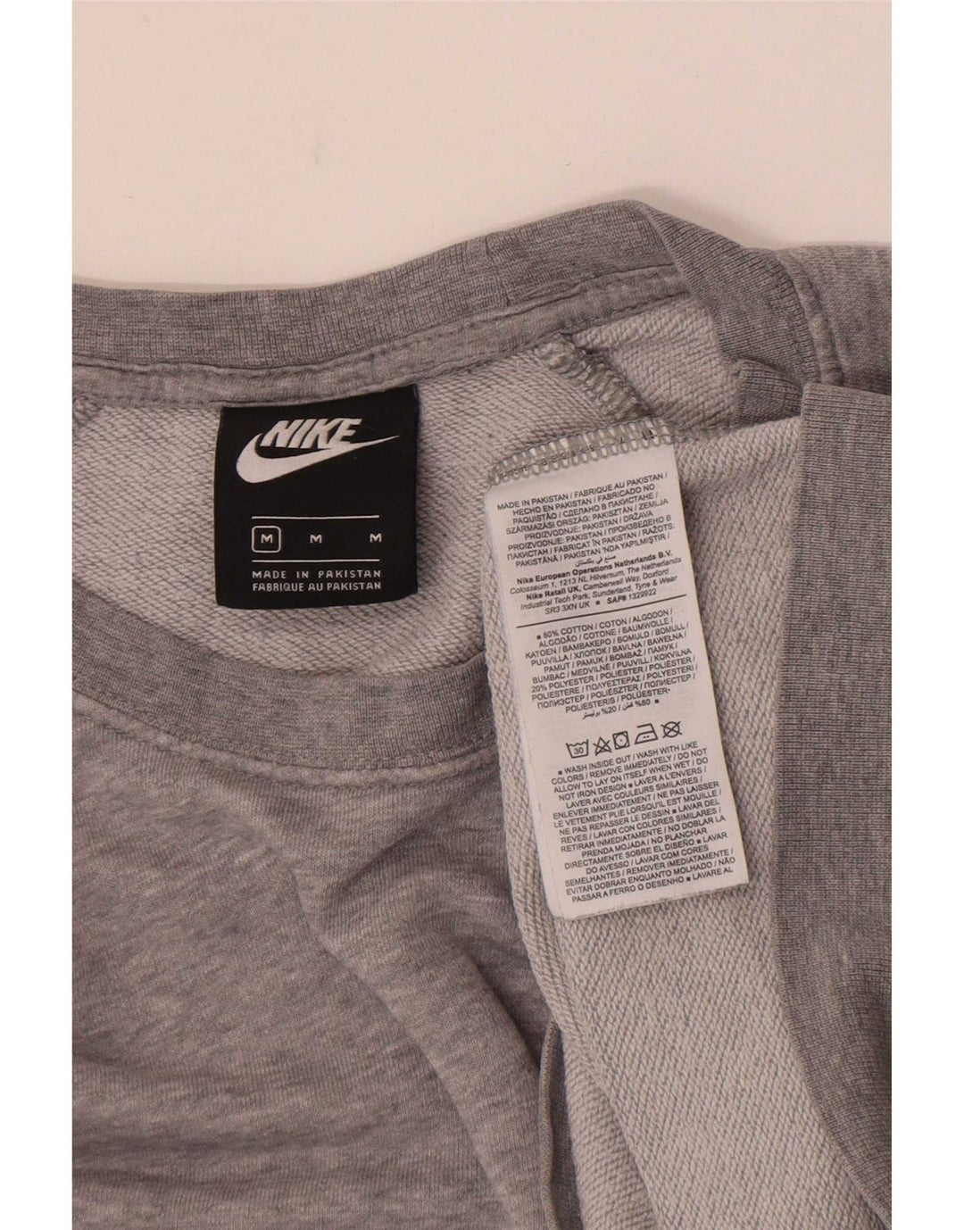 Felpa da donna Nike Jumper UK 14 cotone grigio medio