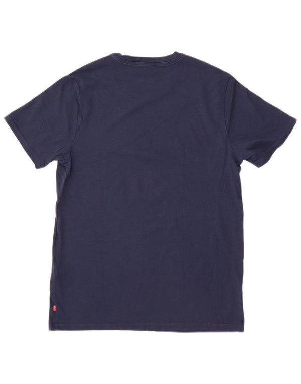 T-shirt grafica da uomo Levi's Top in cotone blu navy medio