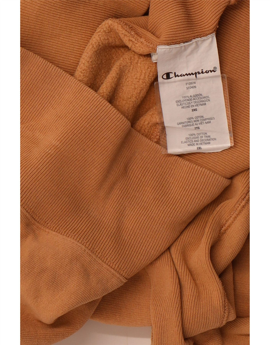 Maglione con cappuccio grafico da donna CHAMPION UK 20 2XL cotone marrone