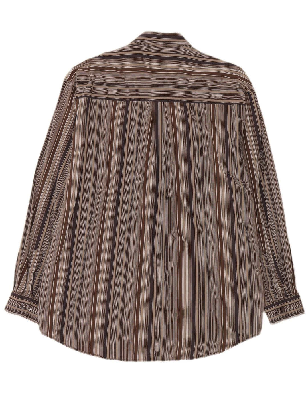 Camicia da uomo Lerros XL in cotone a righe marroni