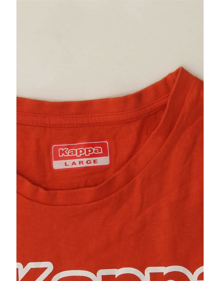 T-shirt grafica da uomo Kappa Top Large arancione