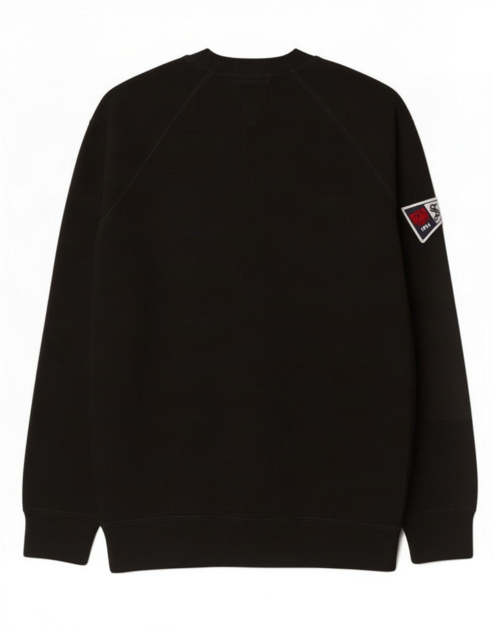 Felpa grafica da uomo Superdry Maglione piccolo cotone nero
