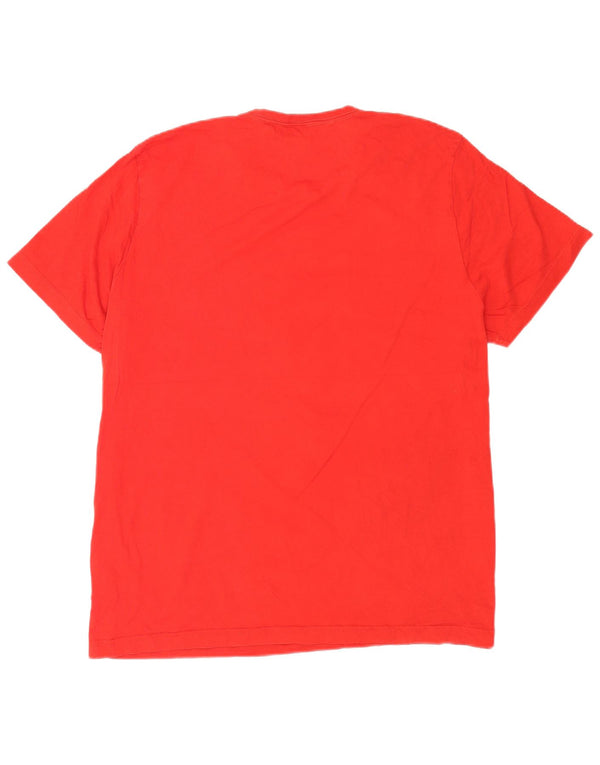 T-shirt grafica da uomo Puma Top 2XL in cotone rosso