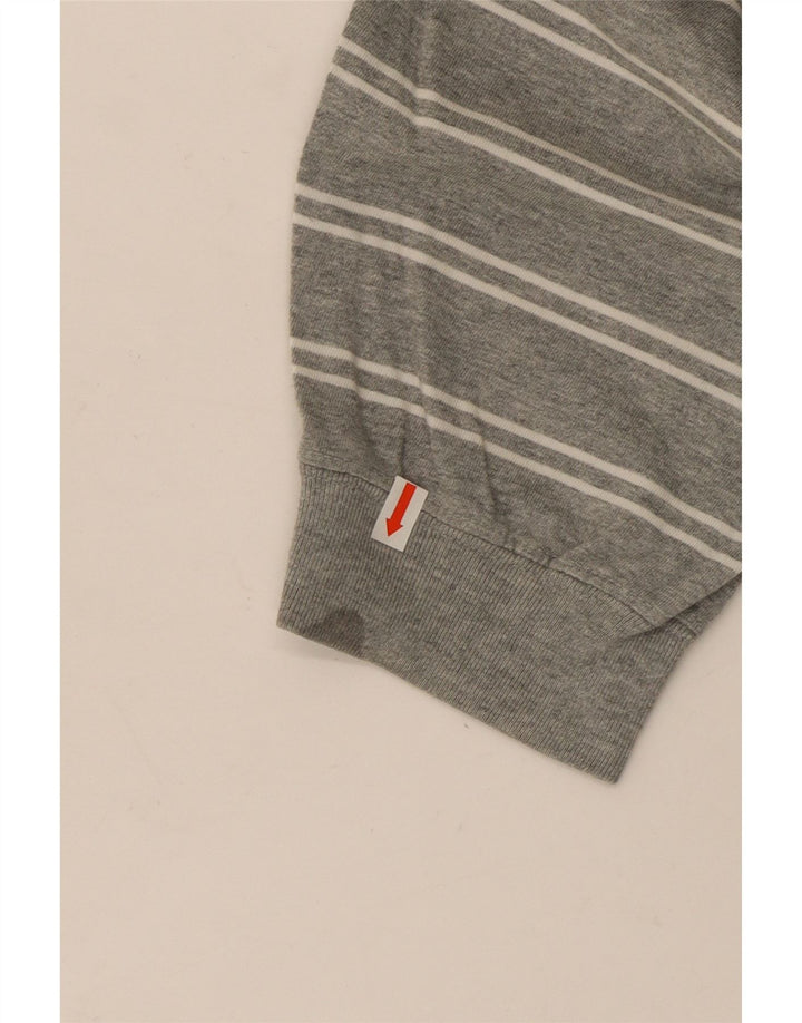 Top Nike da uomo a maniche lunghe XL in cotone a righe grigie
