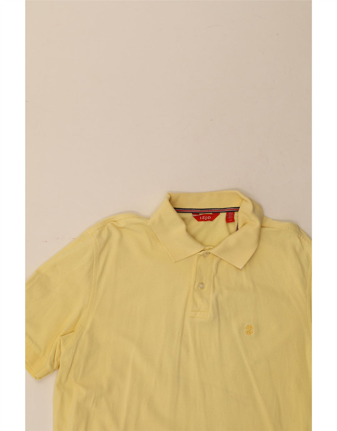 IZOD Mens Polo Shirt Large Yellow Cotton Vintage Izod and Second-Hand Izod from Messina Hembry 