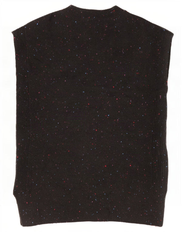Canotta da donna Marks & Spencer UK 10 piccola in acrilico chiazzato nero