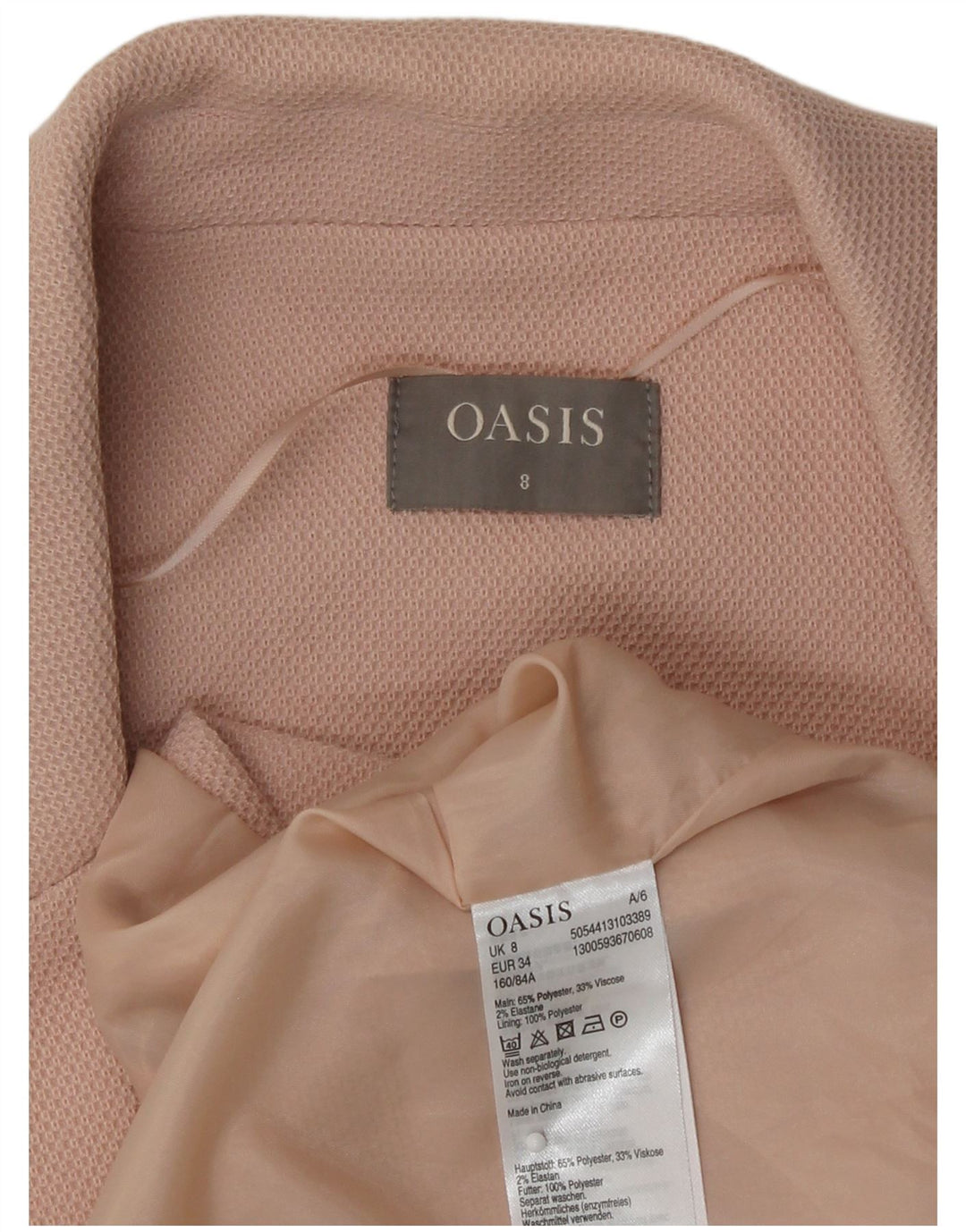 Gilet lungo da donna Oasis UK 8 piccolo poliestere rosa