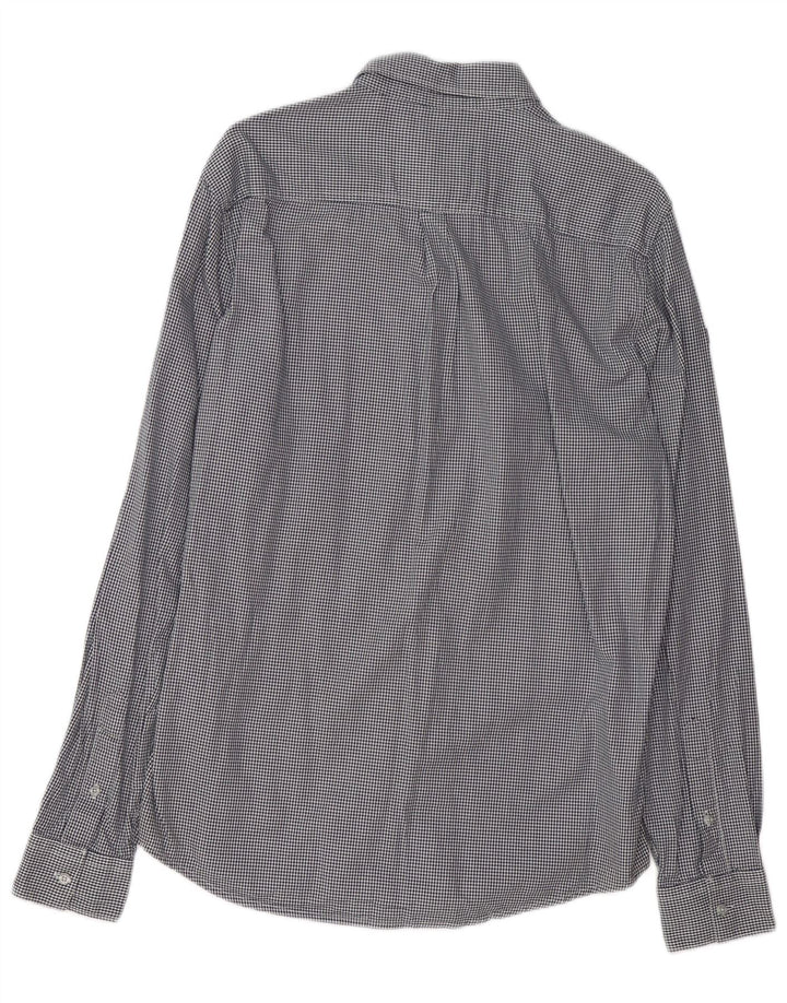 Camicia da uomo con vestibilità regolare SUPERDRY, cotone pied de poule blu navy grande