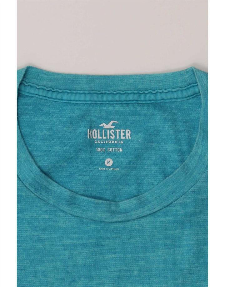 T-shirt grafica da uomo Hollister Top in cotone chiazzato blu medio