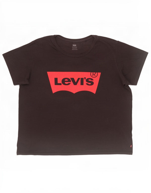 T-shirt grafica oversize da donna Levi's UK 22 3XL Nera