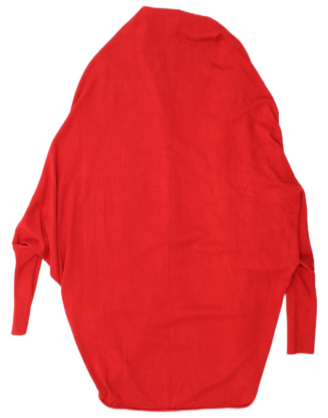 Maglione cardigan aperto a linea lunga oversize da donna Zara UK 14 rosso medio