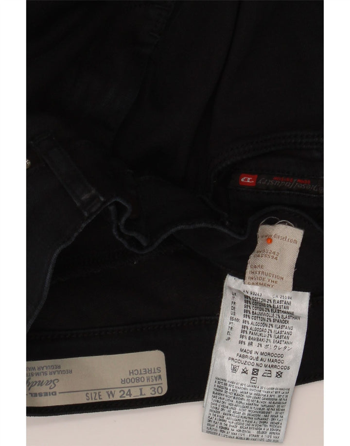 DIESEL Jeans dritti slim fit regolari Sandy da donna W24 L30 Blu navy