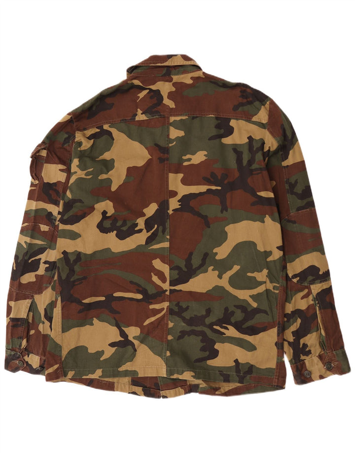 Giacca militare vintage da uomo UK 42 XL mimetica multicolore